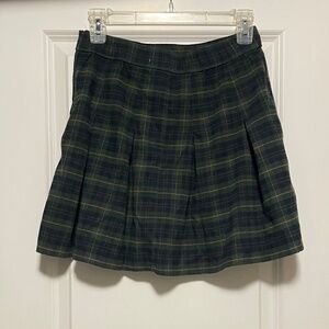 Blue Plaid Skirt